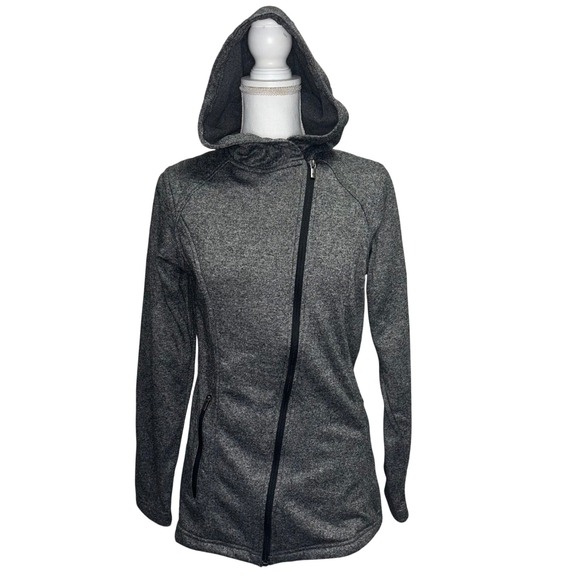 Columbia Jackets & Blazers - Columbia Women's Gray Heathered Fleece Hoodie Jacket Full Zip Quilted Size Small